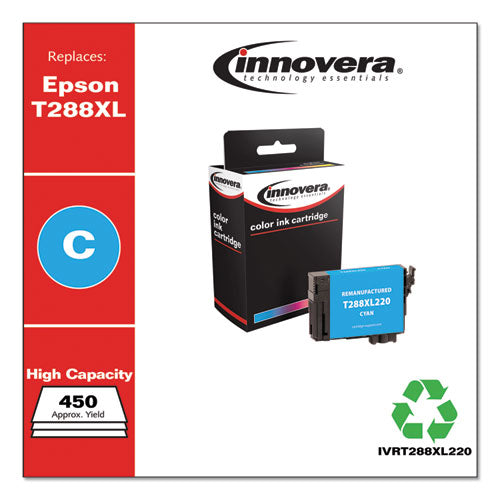 Innovera T288XL Remanufactured High-Yield Cyan Ink Cartridge IVRT288XL220