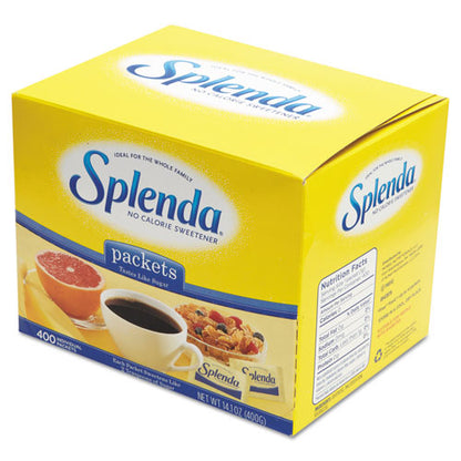 Splenda No Calorie Sweetener Packets, 0.035 oz Packets, 400-Box, 6 Boxes-Carton JON 200411