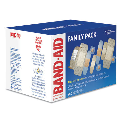 BAND-AID Sheer-Wet Adhesive Bandages, Assorted Sizes, 280-Box 4711