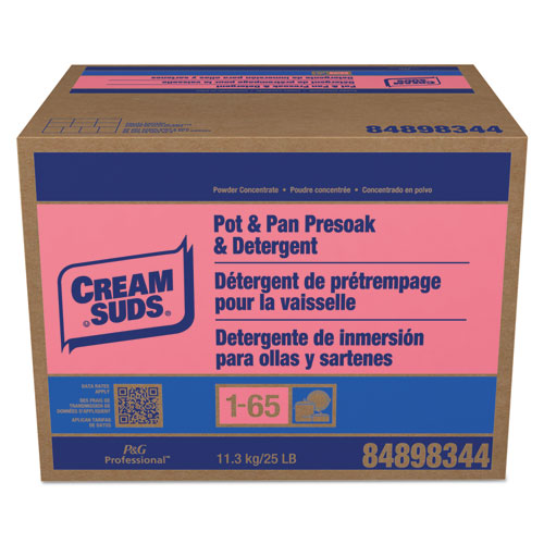 Cream Suds Manual Pot and Pan Detergent with o Phosphate, Baby Powder Scent, Powder, 25 lb Box 02120