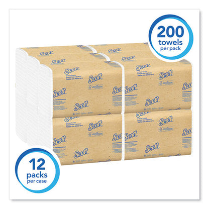 Scott Essential C-Fold Towels, Absorbency Pockets,10 1-8x13 3-20,White,200-PK,12 PK-CT 1510