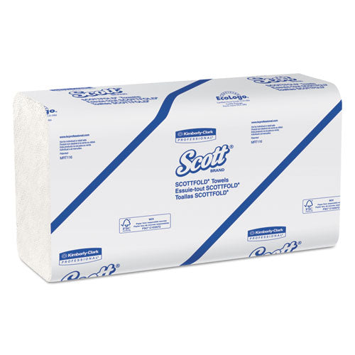 Scott Pro Scottfold Towels, 9 2-5 x 12 2-5, White, 175 Towels-Pack, 25 Packs-Carton 01980