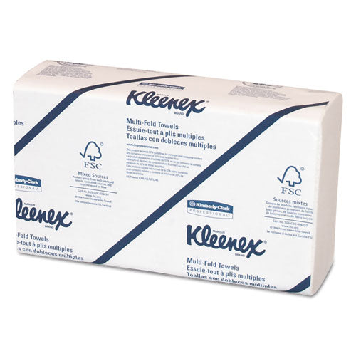 Kleenex Multi-Fold Paper Towels, Convenience, 9 1-5x9 2-5, White, 150-Pk, 8 Packs-Carton 02046