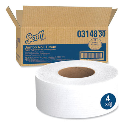 Scott Essential JRT Jumbo Roll Bathroom Tissue, Septic Safe, 2-Ply, White, 1000 ft, 4 Rolls-Carton 3148