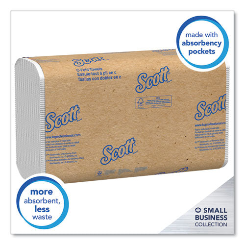 Scott Essential C-Fold Towels,Convenience Pack, 10 1-8 x 13 3-20, White, 200-PK,9PK-CT 3623