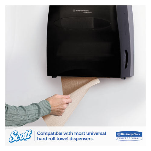 Scott Essential Hard Roll Towels, 1.5" Core, 8 x 800ft, Natural, 12 Rolls-Carton 4142