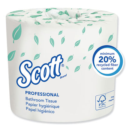 Scott Essential Standard Roll Bathroom Toilet Tissue Paper 1 Ply 1210 Sheets White (80 Rolls) 5102