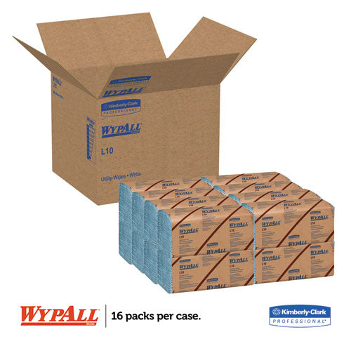 WypAll L10 Windshield Wipers, Banded, 2-Ply, 9.3 x 10.25, 140-Pack, 16 Packs-Carton KCC 05120