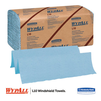 WypAll L10 Windshield Towels, 1-Ply, 9 1-10 x 10 1-4, 1-Ply, 224-Pack, 10 Packs-Carton KCC 05123