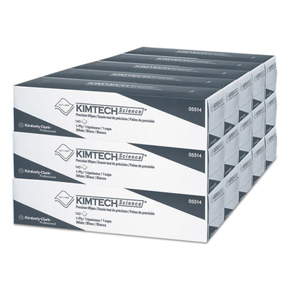 Kimtech Precision Wiper, POP-UP Box, 1-Ply, 14.7" x 16.6" White, 140-Box, 15 Boxes-Carton 5514