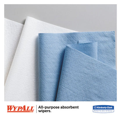 WypAll L40 Wiper, 1-4 Fold, Blue, 12 1-2 x 12, 56-Box, 12 Boxes-Carton 5776