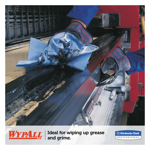 WypAll L40 Wiper, 1-4 Fold, Blue, 12 1-2 x 12, 56-Box, 12 Boxes-Carton 5776