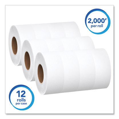 Scott Essential JRT Jumbo Roll Bathroom Tissue, Septic Safe, 1-Ply, White, 2,000 ft, 12 Rolls-Carton 7223