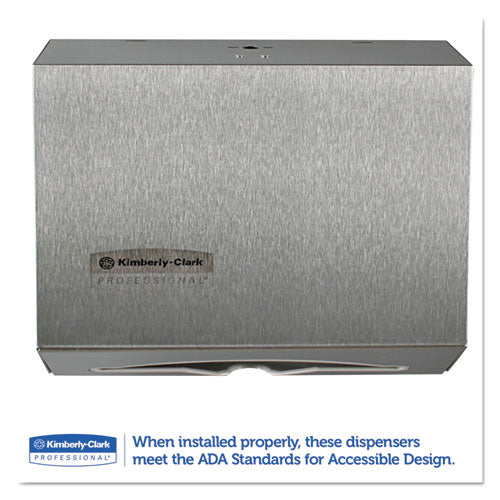 Kimberly-Clark Professional Windows Scottfold Compact Towel Dispenser, 10.6 x 4.75 x 9, Stainless Steel KCC 09216