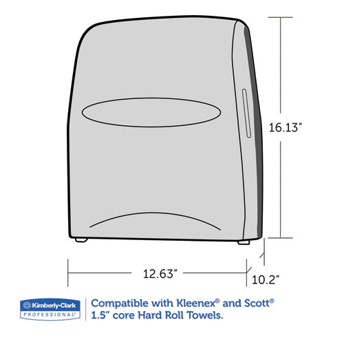 Kimberly-Clark Professional Sanitouch Hard Roll Towel Disp, 12.63 x 10.2 x 16.13, Smoke 9990