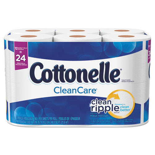 Cottonelle Clean Care Standard Toilet Tissue Paper 1 Ply 170 Sheets White (12 Rolls) 12456 PACK
