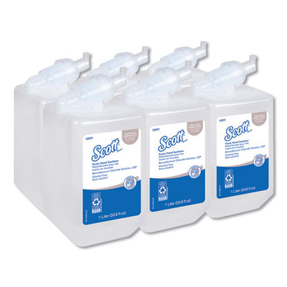 Scott Essential Alcohol-Free Foam Hand Sanitizer, 1,000 ml, Clear, 6-Carton 12977