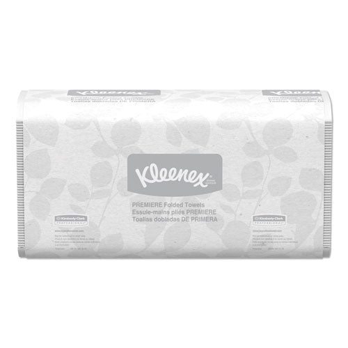 Kleenex Premiere Folded Towels, 9 2-5 x 12 2-5, White, 120-Pack, 25 Packs-Carton 13254