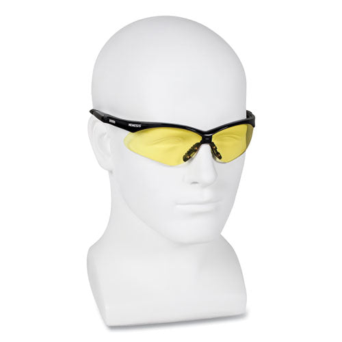 KleenGuard Nemesis Safety Glasses, Black Frame, Amber Lens, 12-Carton KCC22476
