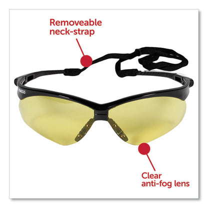 KleenGuard Nemesis Safety Glasses, Black Frame, Amber Lens, 12-Carton KCC22476