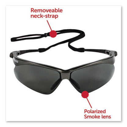 KleenGuard Nemesis Safety Glasses, Gun Metal Frame, Smoke Lens, 12 Carton KCC28635