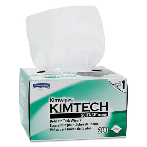 Kimtech Kimwipes Delicate Task Wipers, 1-Ply, 4 2-5 x 8 2-5, 280-Box, 30 Boxes-Carton 34120
