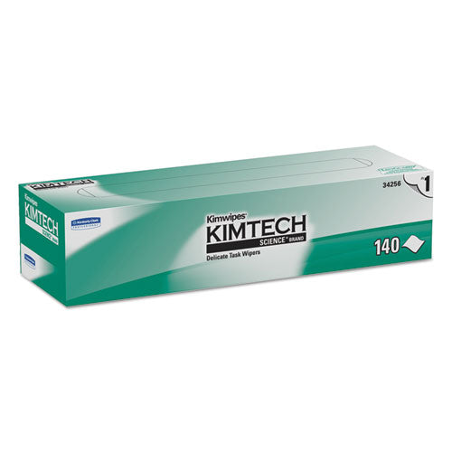Kimtech Kimwipes Delicate Task Wipers, 1-Ply, 14 7-10 x 16 3-5, 140-Box, 15 Boxes-Carton 34256