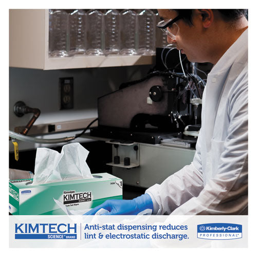 Kimtech Kimwipes Delicate Task Wipers, 1-Ply, 14 7-10 x 16 3-5, 140-Box, 15 Boxes-Carton 34256