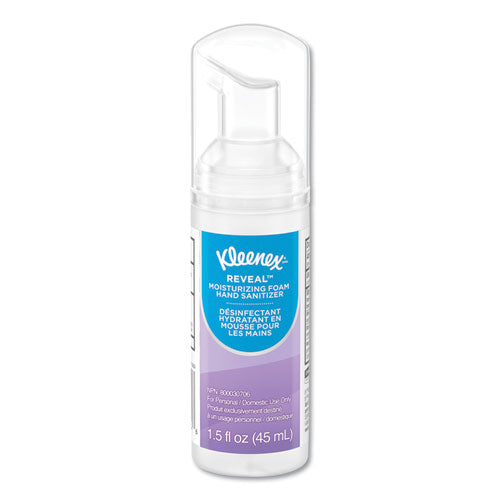 Kleenex Ultra Moisturizing Foam Hand Sanitizer, 1.5 oz, Clear 34604