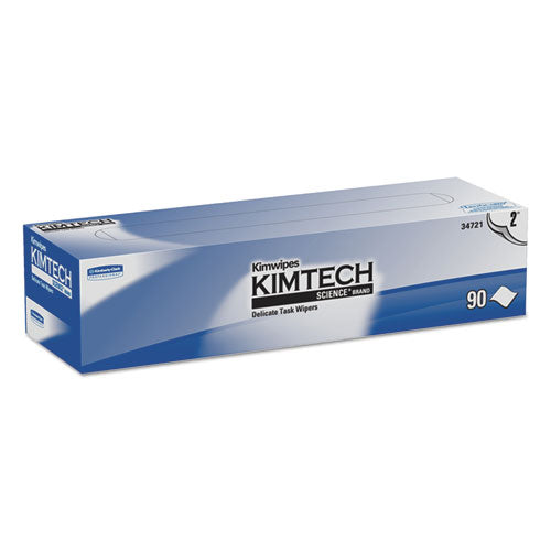 Kimtech Kimwipes Delicate Task Wipers, 2-Ply, 14 7-10 x 16 3-5, 90-Box, 15 Boxes-Carton 34721