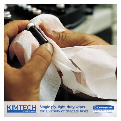 Kimtech Kimwipes Delicate Task Wipers, 2-Ply, 14 7-10 x 16 3-5, 90-Box, 15 Boxes-Carton 34721