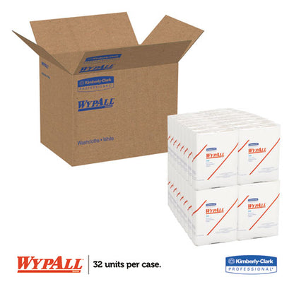 WypAll X50 Cloths, 1-4 Fold, 10 x 12 1-2, White, 26-Pack, 32 Packs-Carton KCC 35025