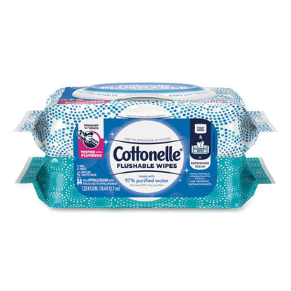 Cottonelle Fresh Care Flushable White Cleansing Cloths 84 Wipes (1 Pack) KCC35970