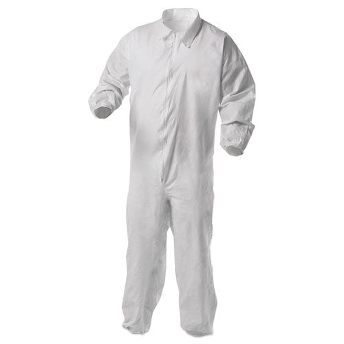KleenGuard A35 Liquid and Particle Protection Coveralls, X-Large, White, 25-Carton 38929