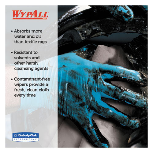 WypAll X80 Cloths with HYDROKNIT, Jumbo Roll, 12 1-2w x 13.4 White, 475 Roll 41025