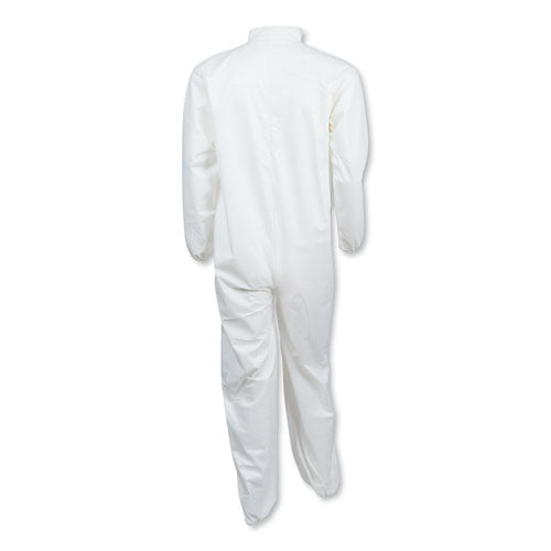 KleenGuard A40 Elastic-Cuff and Ankles Coveralls, White, Large, 25-Case KCC 44313