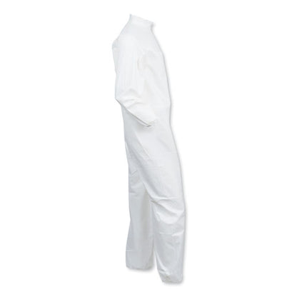 KleenGuard A40 Elastic-Cuff and Ankles Coveralls, 3X-Large, White, 25-Carton KCC 44316