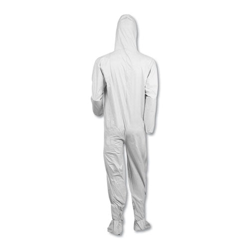 KleenGuard A40 Elastic-Cuff, Ankle, Hood and Boot Coveralls, White, 2X-Large, 25-Carton KCC 44335