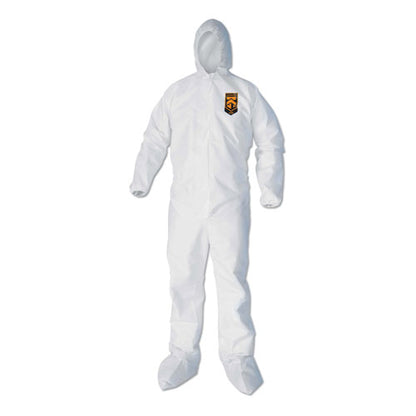 KleenGuard A40 Elastic-Cuff, Ankle, Hood and Boot Coveralls, White, 3X-Large, 25-Carton KCC 44336