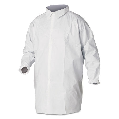 KleenGuard A40 Liquid and Particle Protection Lab Coats, 2X-Large, White, 30-Carton KCC 44445
