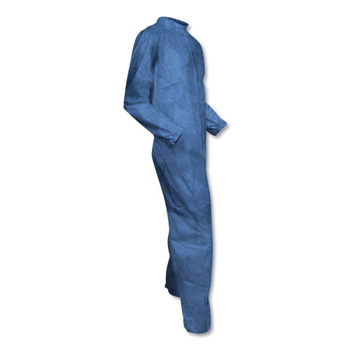 KleenGuard A60 Elastic-Cuff, Ankle and Back Coveralls, Blue, Large, 24-Carton KCC 45003