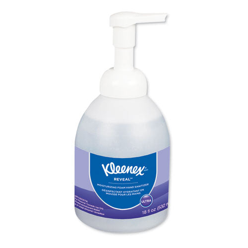 Kleenex Reveal Ultra Moisturizing Foam Hand Sanitizer, 18 oz Bottle, Clear 45826EA
