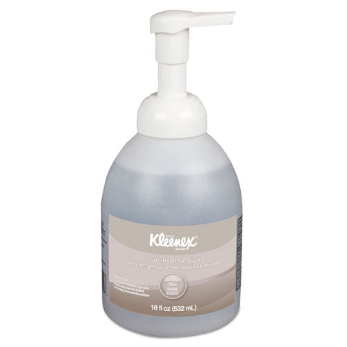 Kleenex Alcohol-Free Foam Hand Sanitizer, 18 oz Pump Bottle, 4-Carton 45827