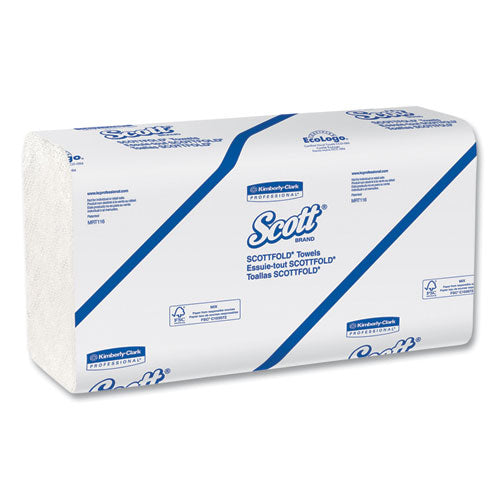 Scott Essential Low Wet Strength Multi-Fold Towels, 9.4 x 12.4, White, 175-Pack, 25 Packs-Carton 45957