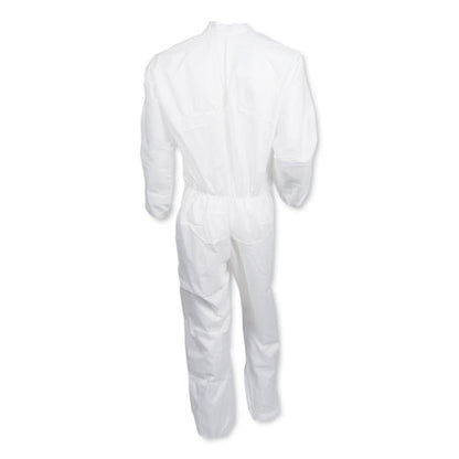 KleenGuard A30 Elastic-Back and Cuff Coveralls, White, Large, 25-Carton KCC 46103