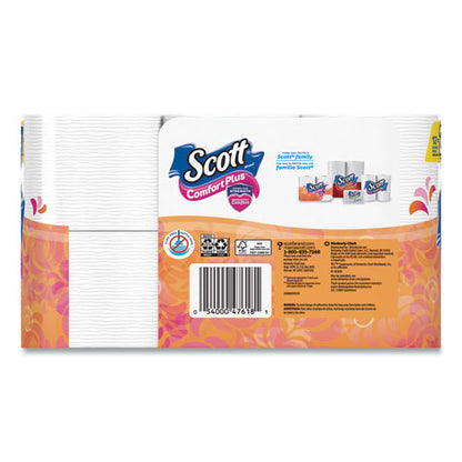 Scott ComfortPlus Double Roll Toilet Tissue Paper 1 Ply 231 Sheets White (48 Rolls) 47618