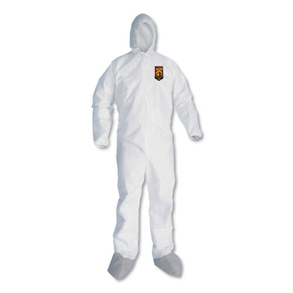 KleenGuard A30 Breathable Splash and Particle Protection Coveralls, X-Large, White, 25-CT 48964