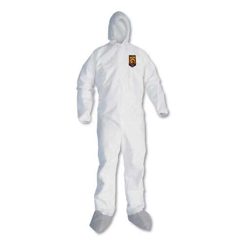 KleenGuard A30 Breathable Splash and Particle Protection Coveralls, X-Large, White, 25-CT 48964