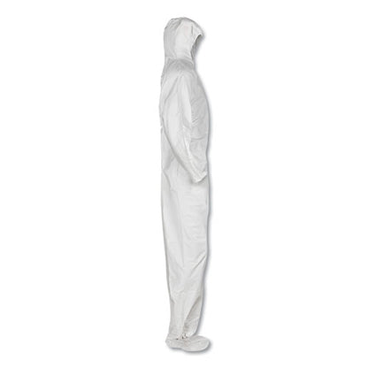 KleenGuard A20 Elastic Back and Ankle Hood and Boot Coveralls, 2X-Large, White, 24-Carton KCC 49125