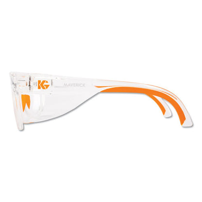 KleenGuard Maverick Safety Glasses, Clear-Orange, Polycarbonate Frame 49301